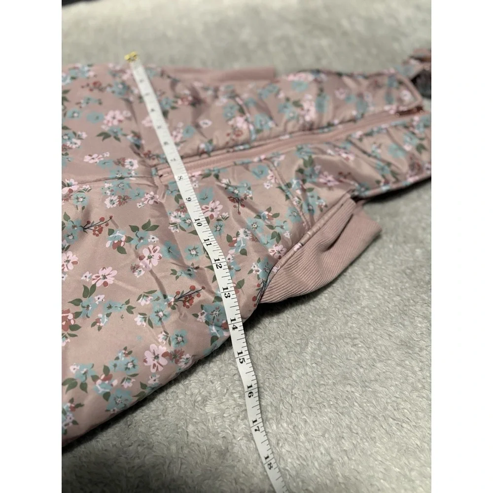 New Tahari Girls Size 5 Pink Floral Snow Bibs‎ Pants New